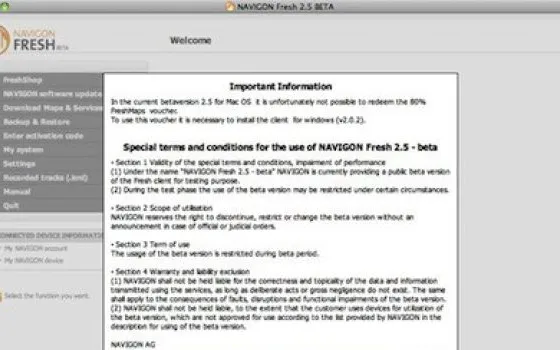 NAVIGON Fresh: disponibile la beta per Mac