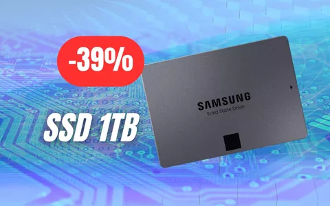 SSD Samsung maxi scontato su Amazon: 1TB di storage al 39% di sconto