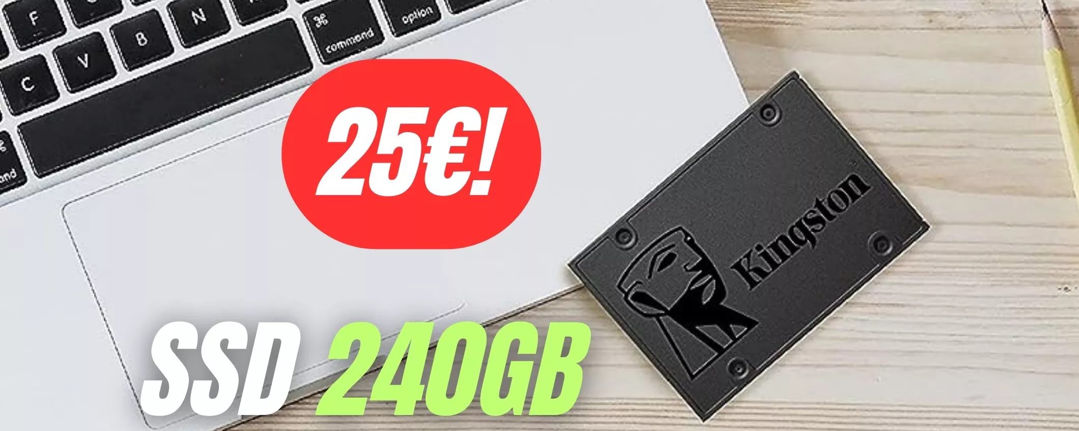 SSD interno da 240GB targato Kingston è oggi in promozione: LO PAGHI POCHISSIMO