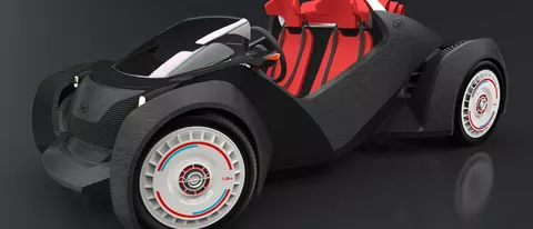 Un'auto elettrica costruita con la stampante 3D