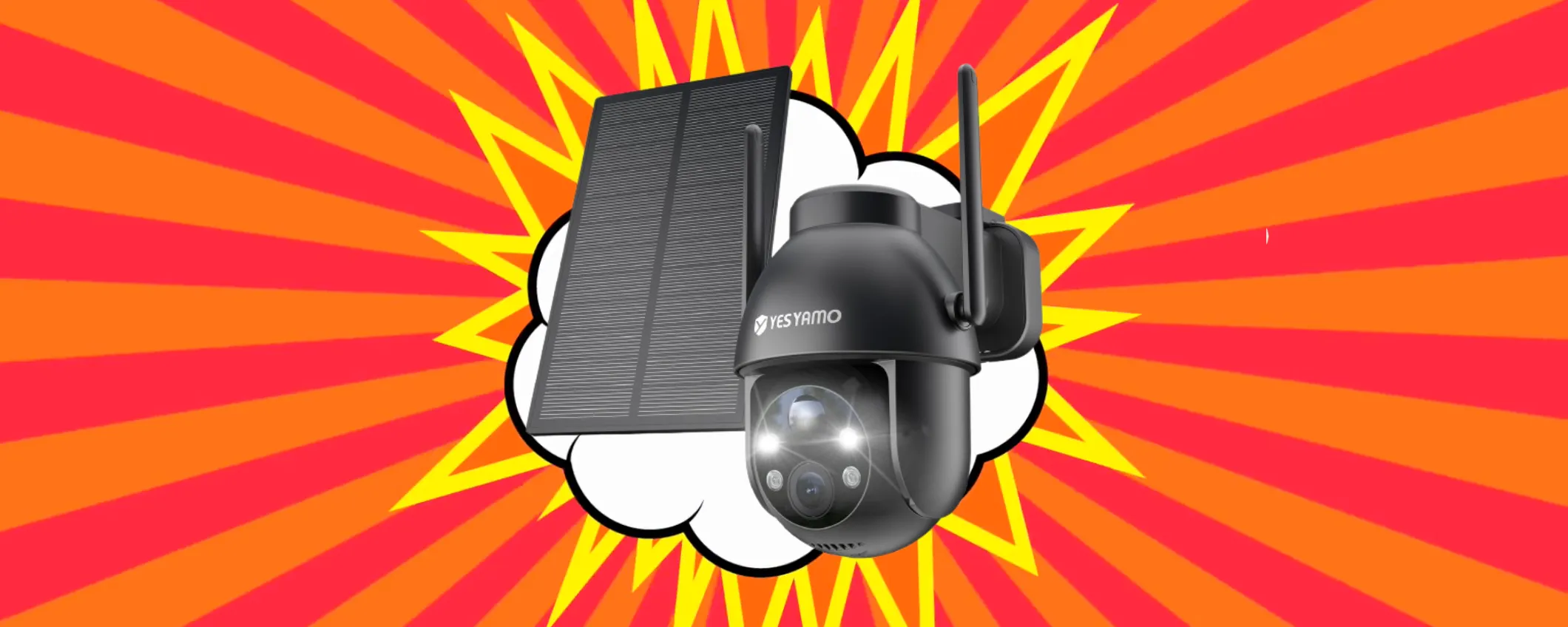 Telecamera di sorveglianza (con pannello solare INCLUSO) a meno di metà prezzo
