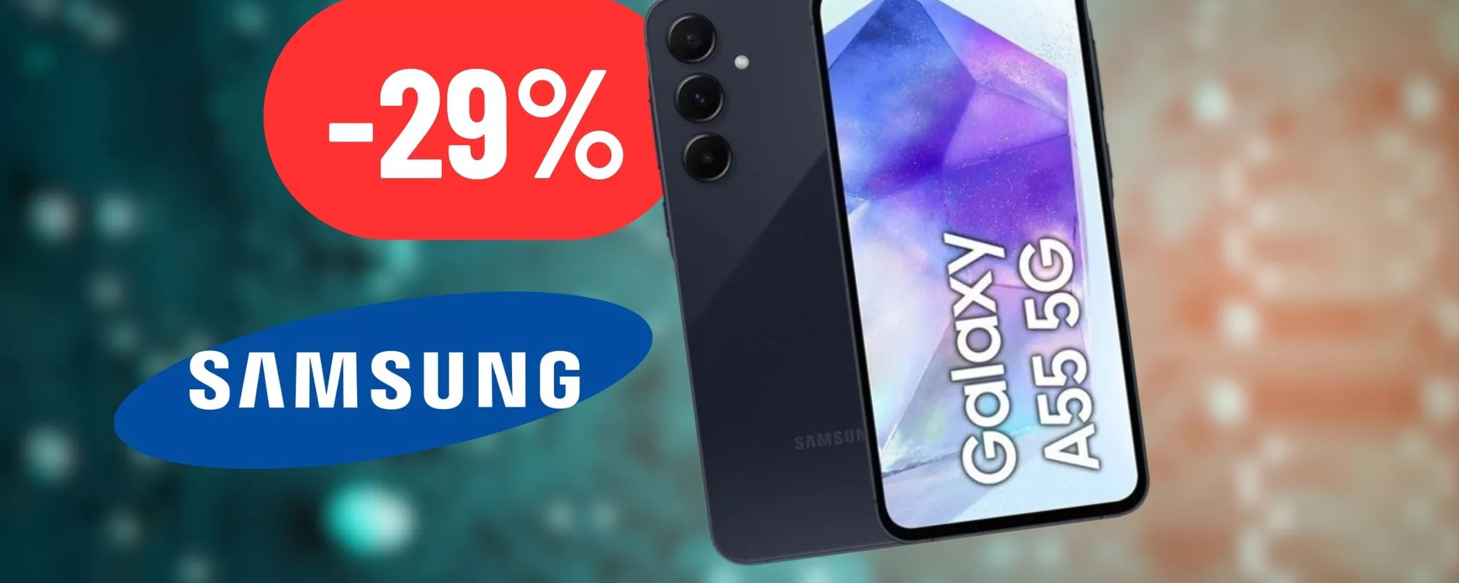 161€ RISPARMIATI sul Samsung Galaxy A55 su Amazon: MAXI PROMO con cover inclusa