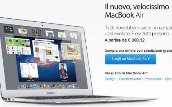 MacBook Air da 13 pollici a 999$ per le scuole e gli studenti