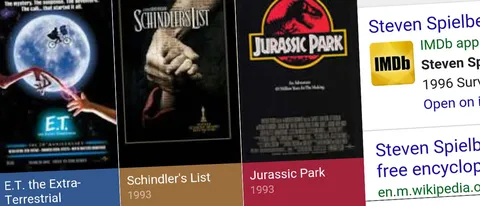 Ricerca Google: Material Design per film e attori