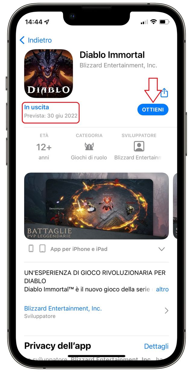 Diablo Immortal App Store
