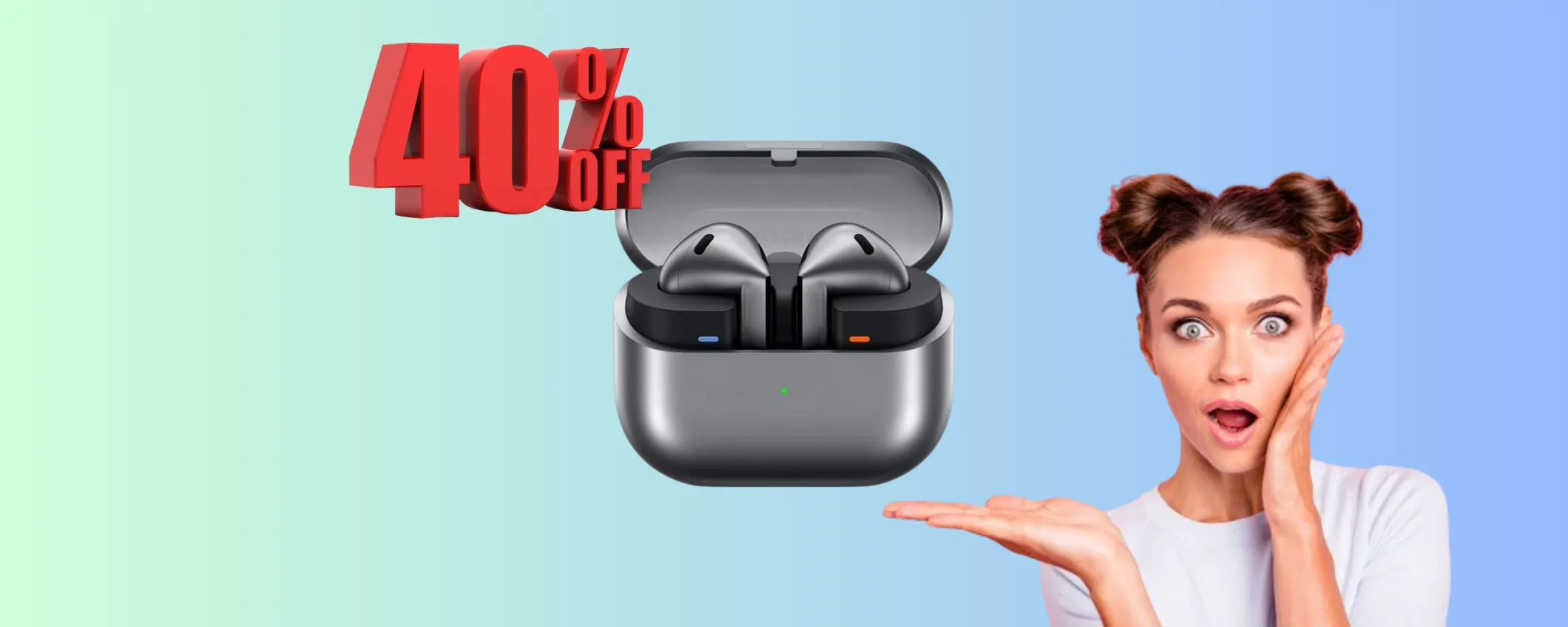 Samsung Galaxy Buds3 a quasi metà prezzo: lo sconto bomba è del -40%