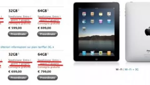 iPad: le consegne in Italia slittano a Giugno