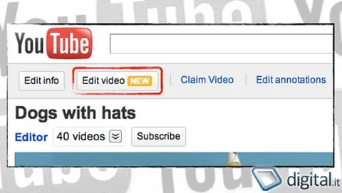 YouTube introduce l'editing video online