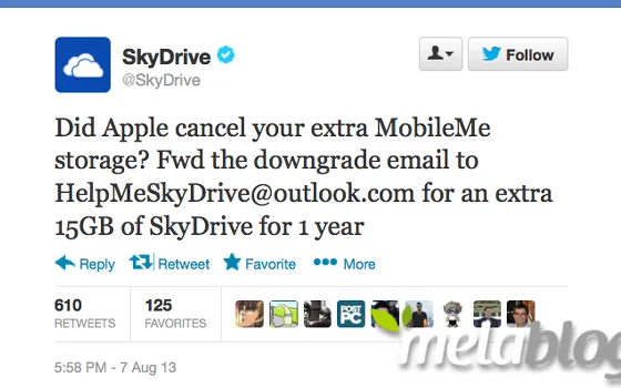 SkyDrive: Microsoft regala il Cloud per attirare gli ex-MobileMe