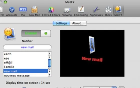 MailFX: Notifica Mail per Leopard