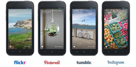 Instagram e Pinterest su Facebook Home