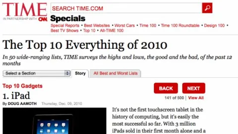 Apple domina la Top 10 del Time con iPad, iPhone e MacBook Air