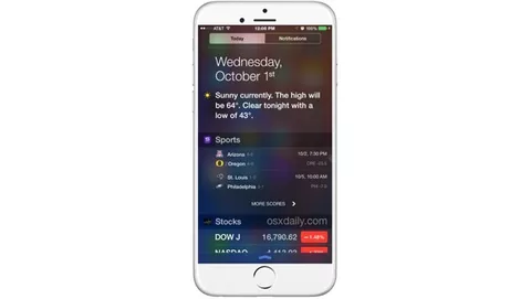 iOS 8: aggiungere, rimuovere e riorganizzare i Widget nel Centro Notifiche