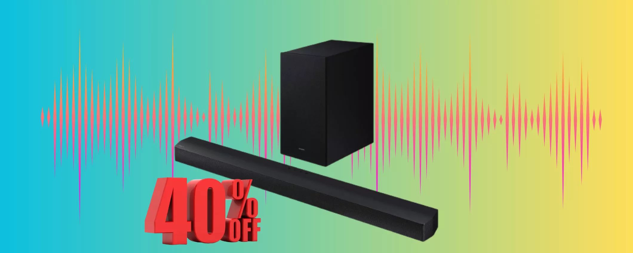 Samsung Soundbar in mega sconto del 40%: oggi risparmi ben 130€