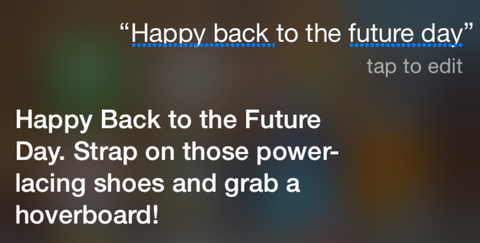 Ritorno al Futuro Day: anche Siri ha partecipato alle celebrazioni