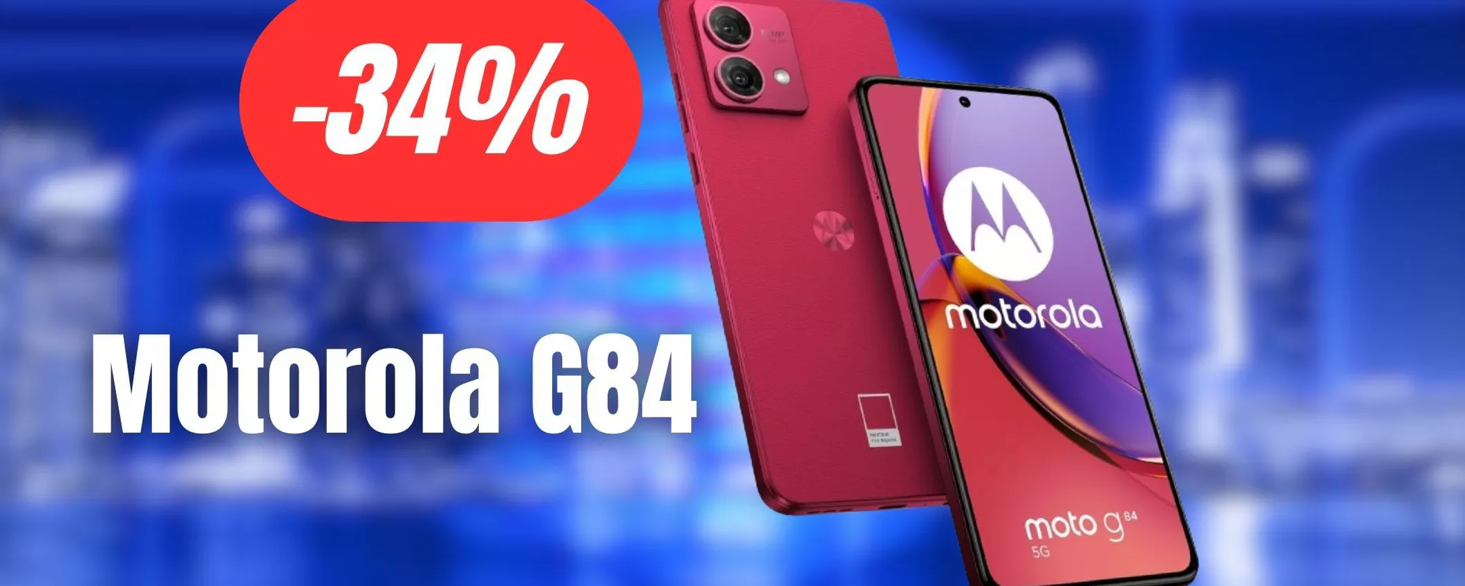 Motorola G84: smartphone con cover inclusa in SUPER SCONTO