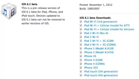 Apple rilascia iOS 6.1 beta e Xcode 4.6 beta agli sviluppatori