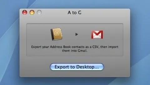 A to G: esportare la Rubrica Indirizzi su Gmail