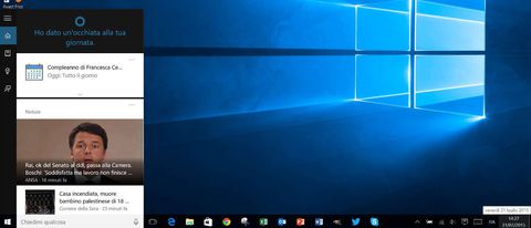 Windows 10, utilizzare Cortana