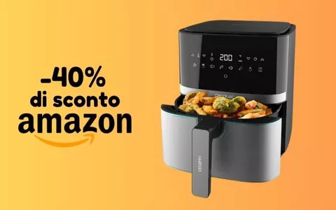 SUPER OFFERTA ora su Amazon per la friggitrice ad aria Cecofry SCONTATA del 40%!
