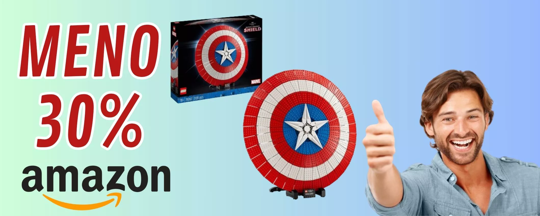 LEGO Scudo di Captain America, lo sconto Amazon è fantastico MENO 30 PER CENTO