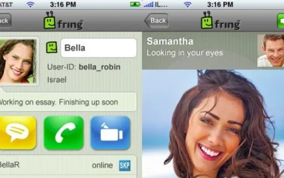 Fring per iOS 4 supporta il multitasking e la videochat su iPhone 4