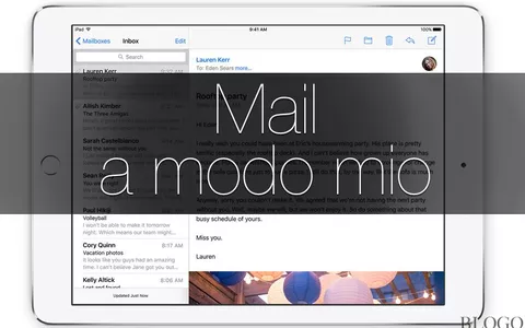 iOS 9, Personalizzare Mail su iPhone e iPad