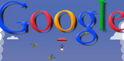 Un doodle per il primo lancio con il paracadute