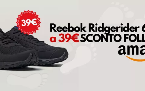 Scarpe Reebok Ridgerider 6 GTX a 39€: stile e comfort SCONTATISSIME del 61% su Amazon