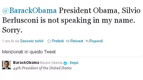La Rete si scusa con Barack Obama per Silvio Berlusconi