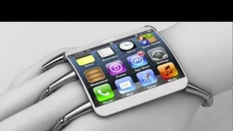 Concept di iPhone con schermo curvo da indossare
