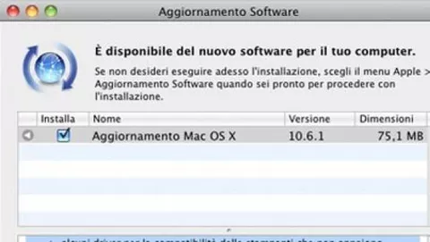 Rilasciato Mac OS X 10.6.1