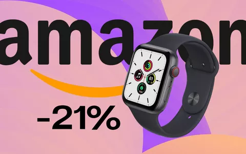Apple Watch SE 44mm GPS+Cellular in SUPER PROMO su Amazon (-21%)