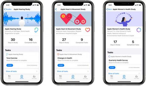 Apple Research: l'app per la ricerca sulla salute umana è su App Store