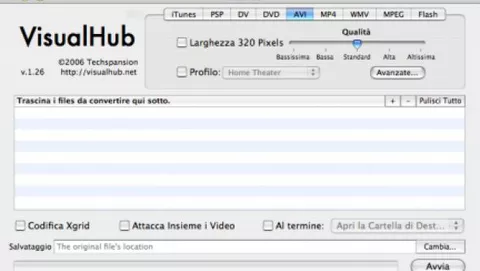 VisualHub: il convertitore video universale per Mac