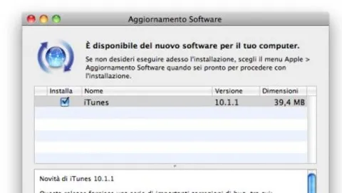 Apple rilascia iTunes 10.1.1