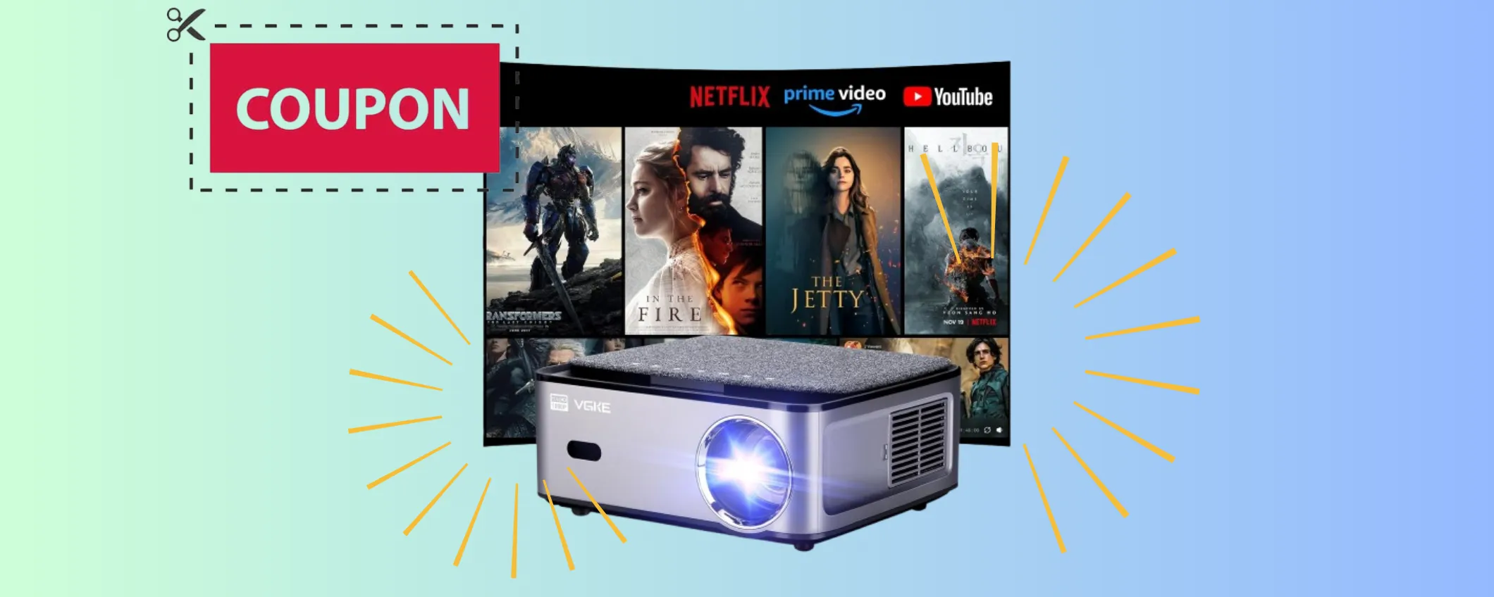 Coupon sconto Amazon sul Proiettore 4K che trasforma casa in un cinema