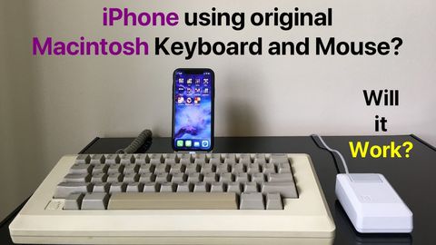 Magie di iOS 13: una vecchia tastiera Macintosh controlla iPhone