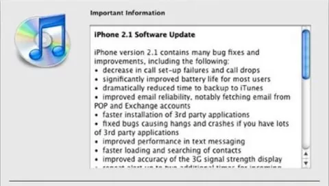 Firmware 2.1 per iPhone disponibile