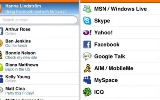 Nimbuzz: iChat, Skype e molto altro su iPhone