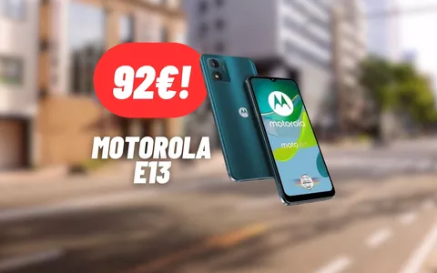 Motorola E13: smartphone con una super batteria a meno di 93€ su Amazon