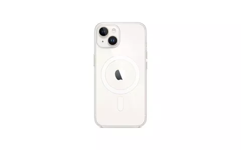 Custodia MagSafe trasparente per iPhone 14 originale Apple in offerta speciale su Amazon