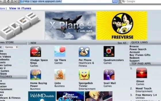 Sfogliare iTunes Store senza iTunes