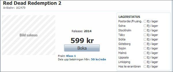 Red Dead Redemption 2 già acquistabile in pre-ordine su uno store online svedese