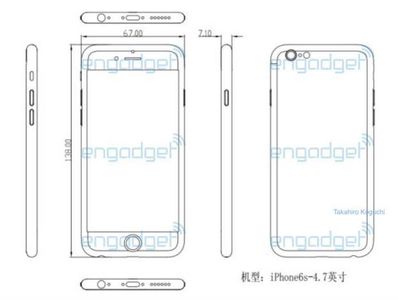 iPhone 6s, le schematiche rivelano dettagli del design