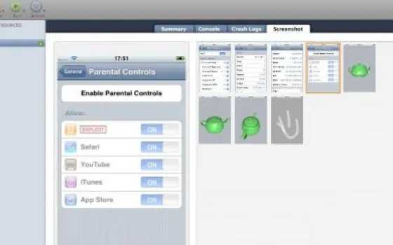 Immagini del Parental Control nell'iPhone Software?