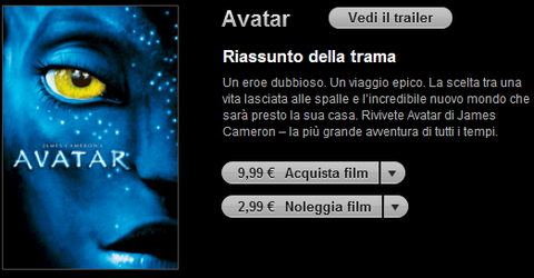 iTunes store: i film anche in Italia