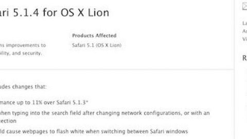 Apple rilascia Safari 5.1.4