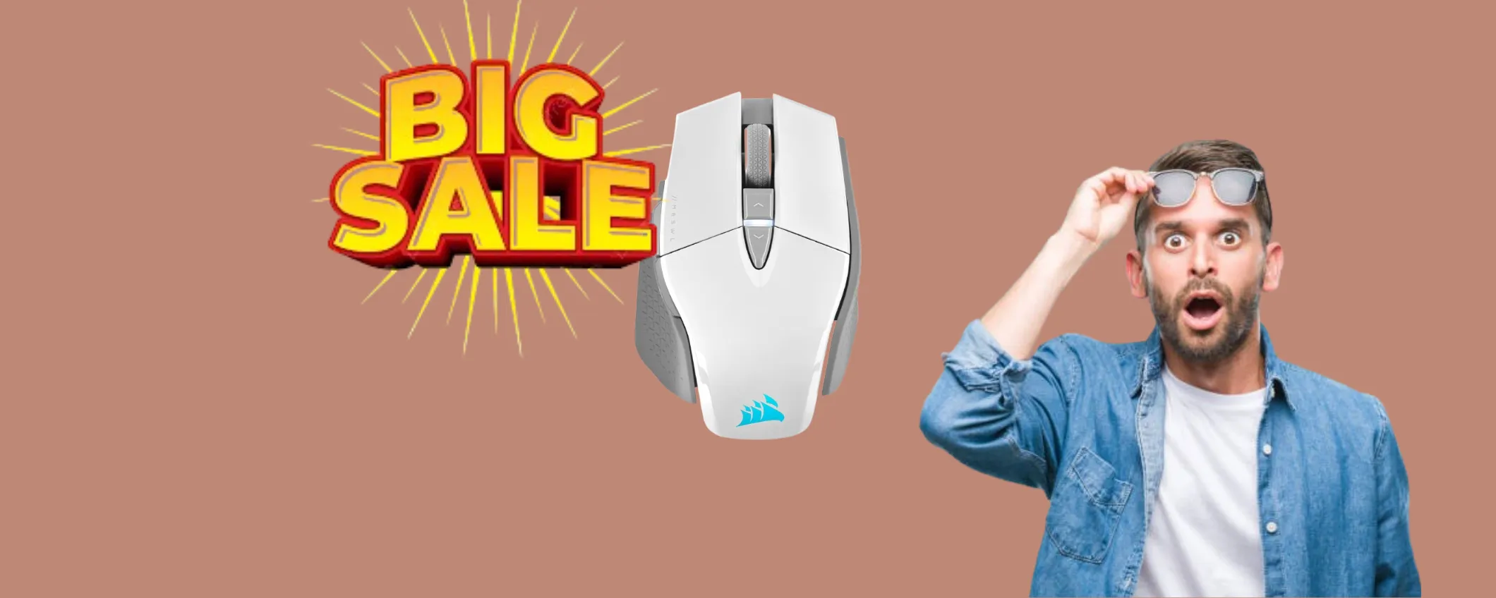 Mouse da gaming CORSAIR ultra wireless: oggi in svendita totale su Amazon