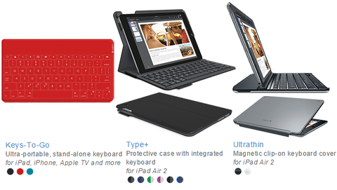 Tre sottilissime tastiere Logitech per iPad Air 2